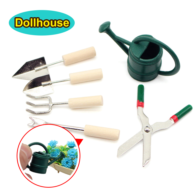 Smart Gardening - 1/12 Poppenhuis Simulatie Gieter Spade Schaar