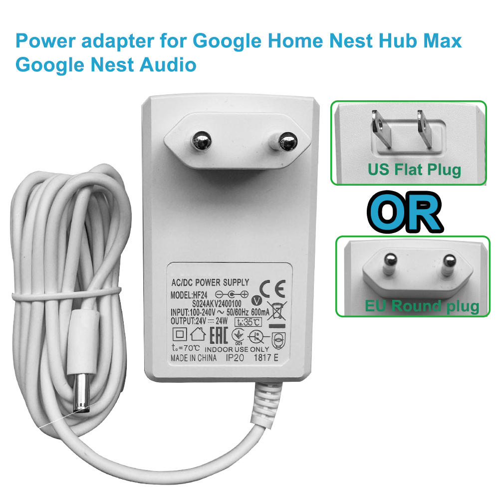 24V voedingsadapter voor Googl - Google Speaker Nest Audio recensie en prijs